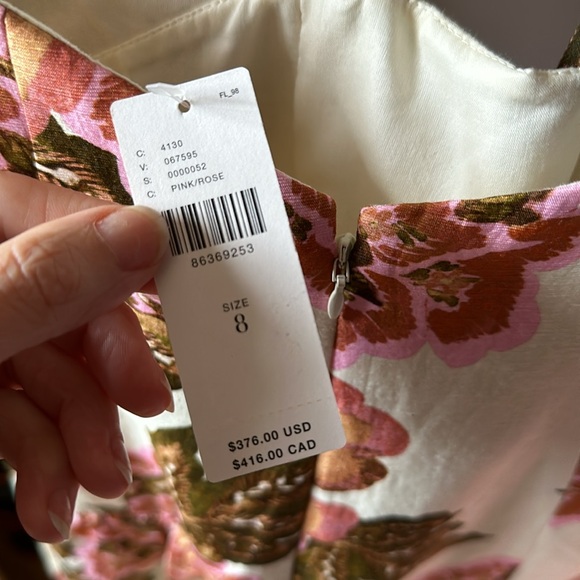 Significant Other Maizie Linen Blend Halter Maxi Floral Print Dress Size US 8 - Picture 9 of 10